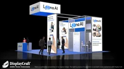 30x30 Island booth design by DisplayCraft